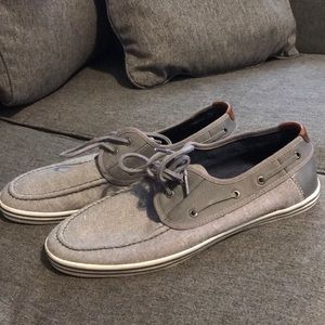 Aldo Gray Canvas Rubber Sole Boat Shoes